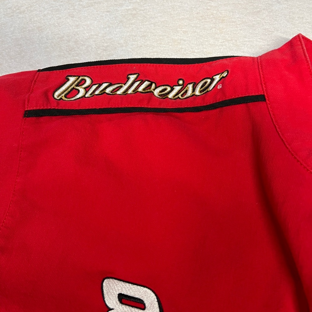 Vintage Chase Authentics XL Dale Earnhardt Jr Budweiser 1/4 Zip Pullover Shirt - Picture 6 of 9